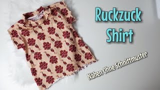 Ruckzuck Shirt  Nähanleitung OHNE Schnittmuster  Für Anfänger  Nähtinchen [upl. by Slrahc]