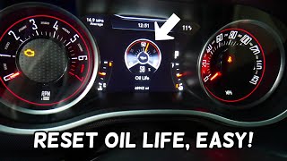 HOW TO RESET OIL LIGHT LIFE ON DODGE CHALLENGER 2014 2015 2016 2017 2018 2019 2020 2021 2022 2023 20 [upl. by Maren]