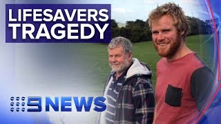 Father and son drown while trying to rescue tourist in Victoria  Nine News Australia [upl. by Imoyik]