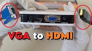 VGA to HDMI Converter with audio Unboxing and Review [upl. by Gerrie]