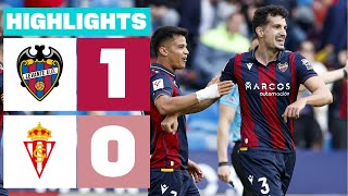 Resumen de Levante UD vs Real Sporting 10 [upl. by Enitsud]