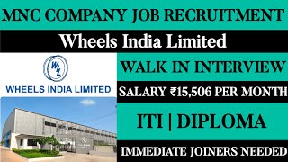 Wheels India Ltd Job VacancyTamilNadu JobsMnc JobsPermanent JobsJobs Tamizha [upl. by Nhguaval]