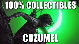 SHADOW OF THE TOMB RAIDER  100 COZUMEL  Défis Coffres Reliques Documents Fresques Caches [upl. by Profant]