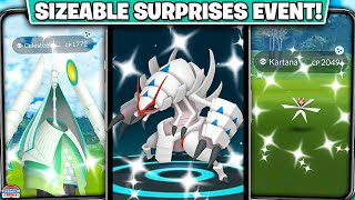 Sizeable Surprise Event Double XP Shiny Kartana amp Celesteela in Pokémon GO [upl. by Oirom573]