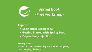 Spring Boot Workshop  Dependency Injection [upl. by Alul]