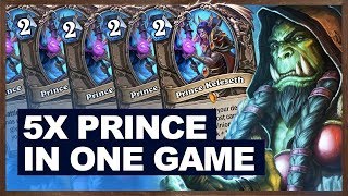 5х Prince Keleseth In 1 Game  Shudderwock Shaman  The Witchwood Hearthstone [upl. by Drusy957]