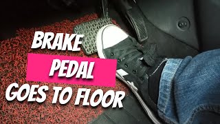 Brake Pedal Goes to Floor [upl. by Dranal]