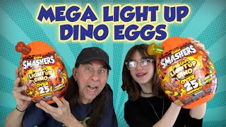 Smashers Mega Light Up Dino Eggs and GIVE AWAY [upl. by Newcomb391]