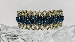 Netted Bracelet 💎 beadedbracelet beadingtutorial diy [upl. by Naejarual]