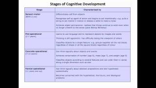 Piaget 1  5  Stages of Development [upl. by Naggem]