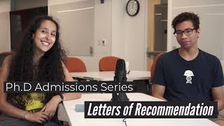 PhD admissions pt 5 letters of recommendation [upl. by Eide]