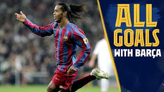 ALL THE GOALS Every Ronaldinho strike for Barça [upl. by Cadell387]