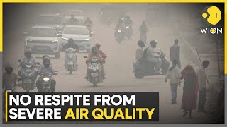 India Delhis Air Quality Plummets Morning Smog Envelops The City  World News  WION [upl. by Assyla]