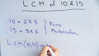 LCM OF 10 and 15 by prime factorization method  10 का lcm 15 का lcm mathstubelearning123 [upl. by Nagaet]