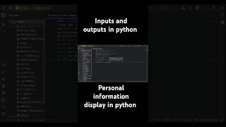 Inputs and outputs inpython coding howtolearncodingforbeginners program [upl. by Eimmis218]