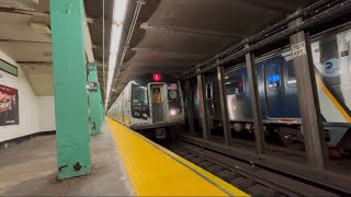 R160 E train at 75th Avenue [upl. by Odnumyar637]