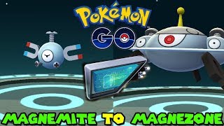 Evolving MAGNEMITE TO MAGNEZONE IN POKEMON GO  MAGNETIC LURE EVOLUTION [upl. by Maurits]