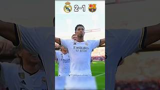 Real Madrid vs Barcelona 🤯🔥 Bellingham brace La Liga 2023 shorts football youtube [upl. by Aihsoek]