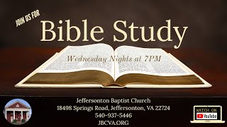 Jeffersonton Baptist Church Bible Study November 29 2023 [upl. by Ariajay]