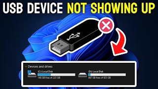 How to FIX USB Device Not Showing Up  EASY [upl. by Aruasor]