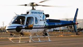 AS350 StartUp amp Takeoff Ontario Police Department H125 Airbus Helicopter N60NT  N29LW  N5125 [upl. by Bartholomew]