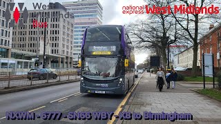 NXWM Platinum Enviro 400 MMC 6777 SN66 WBY on the X8 to Birmingham [upl. by Dustman956]