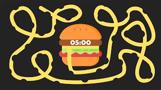 5 Minute Burger 🍔 Bomb Timer  GIANT BURGER EXPLOSION [upl. by Elletnwahs]