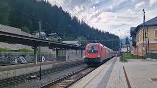 Einfahrt des EuroCity 1215 am 13072024 in Bad Gastein [upl. by Steffane]