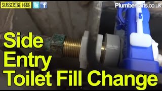 SIDE ENTRY FILL VALVE TOILET REPAIR and CHANGE  Plumbing Tips [upl. by Primo]