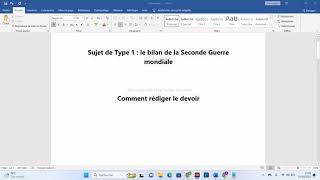 Sujet de type 1 Le bilan de seconde guerre mondiale  Bilan humain matériel et moral  Methodologie [upl. by Eiramnna]