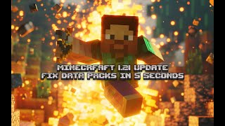 Minecraft 121  Fix Data Packs in 5 Seconds [upl. by Ardnazil]