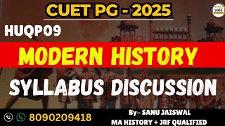 CUET PG Modern History Syllabus discuss by Sanu Jaiswal  cuet pg history syllabus nta books [upl. by Nyrroc]