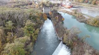 Behind the scenes at Welland Canal Lock 7  Aerial view [upl. by Leandro117]