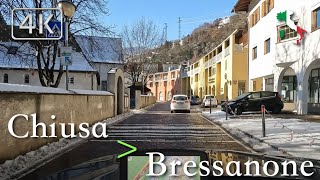 Scenic Drive Trentino Alto Adige Südtirol Italy Chiusa ⩾ Bressanone December  🌞 [upl. by Arihaj]