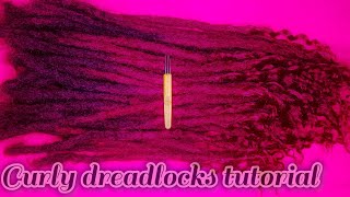 LEARN HOW TO MAKE DREADLOCKS WITH CURLY ENDS Begginer friendly dreadlocks [upl. by Coleman506]