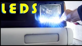 Como instalar luces led blancas frontales en el auto [upl. by Aneeres]