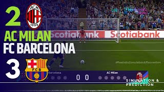 Penalties ⚽ AC Milan 23 FC Barcelona Amistoso 2024  Simulación de videojuego [upl. by Clarisse]