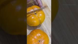 Persimmon Fruit Bahot Sweet and Juicy 😋persimmonfruit fruit fruitcutting cooking trending [upl. by Dibbell]