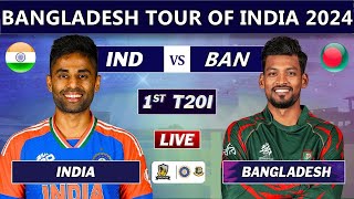 INDIA VS BANGLDESH 1ST MATCH LIVE COMMENTARY  IND VS BAN LIVE [upl. by Ecyrb774]