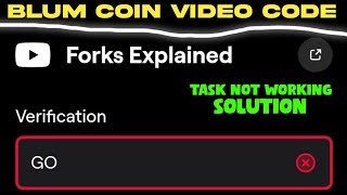 Blum Task Not Working Solution  Blum Coin Incorrect Keyword Try Please Again  Blum Video Keyword [upl. by Corron]