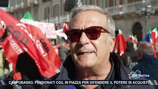 Campobasso pensionati CGIL in piazza per difendere il potere di acquisto [upl. by Ssyla]