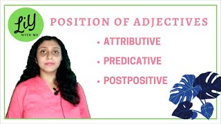 Adjective  Attributive Postpositive and Predicative Use of Adjective  English Grammar  LIY [upl. by Callista]