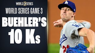 Dodgers Walker Buehler DOMINATES Rays on the way to 10 Ks 6 dominant innings [upl. by Sivad]