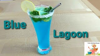 Blue Lagoon Mocktail  Blue Curacao Lemonade  4 Ingredients  5 Minutes Recipe  Mojito Recipes [upl. by Llehcnom]