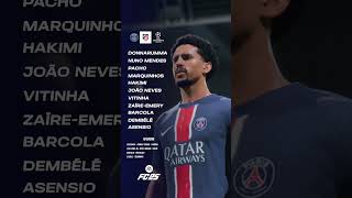 UCL  STARTING LINE UP PSG VS ATHLETICO MADRID [upl. by Noscire]