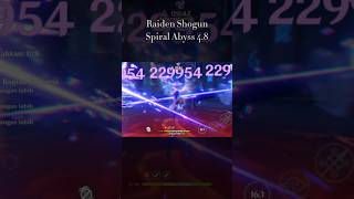 Raiden Shogun PJWS Spiral Abyss 48 genshinimpact spiralabyss hoyoverse [upl. by Arch]