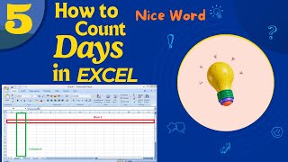 how to count Days in Excel days360 5 [upl. by Einot]