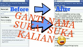 Cara Merubah Nama Akun fb sebelum 60hari [upl. by Nylla913]