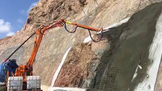 Shotcrete with remote control CIFA  Teico Overseas LLC  Oman [upl. by Esylle]