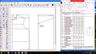 Membuat Pola Dasar Blus CAD Richpeace [upl. by Aubyn]